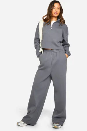 Boohoo "Tall",Sweat Court À Col Zippé Et Jogging Large