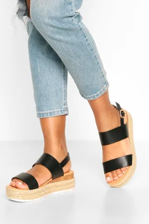 Boohoo Espadrilles À Talon Compensé Et Double Lanière