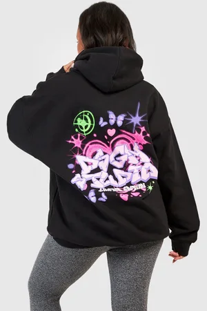 Boohoo Grande Taille,Sweat À Capuche À Imprimé Graffiti