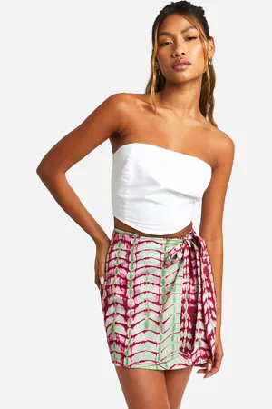 Boohoo Mini,Jupe Portefeuille Tie Dye
