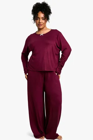 Boohoo Grande Taille,Ensemble De Pyjama À Manches Longues
