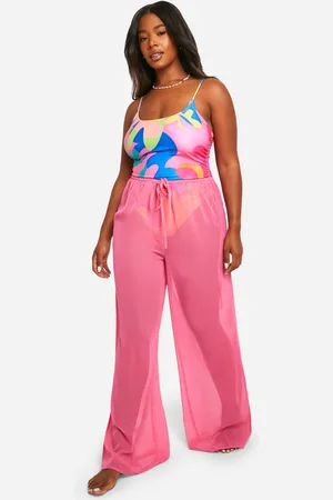 Boohoo Grande Taille,Pantalon De Plage Noué À Cordon De Serrage