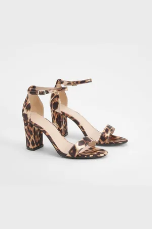 Boohoo Sandales À Talon Carré Et Imprimé Léopard