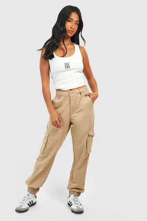 Boohoo "Petite",Jogging Cargo Taille Haute