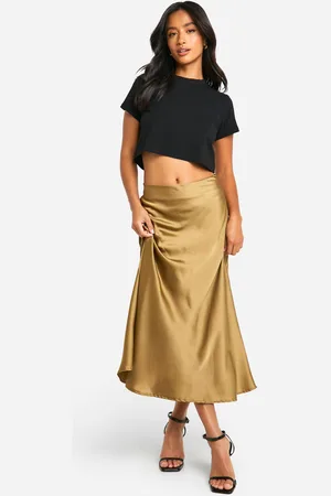 Boohoo "Petite",Jupe Longue Satinée