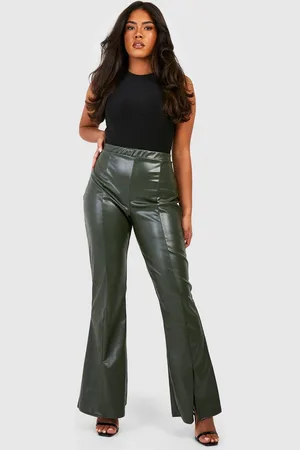 Boohoo Grande Taille,Pantalon Flare Taille Haute