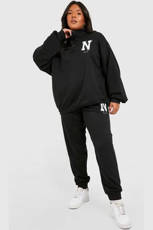 Boohoo Grande Taille,Survêtement Avec Sweat Zippé À Slogan New York