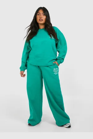 Boohoo Grande Taille,Jogging Droit À Slogan