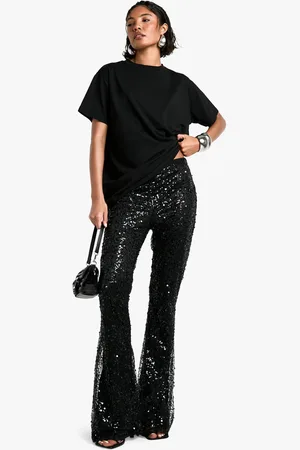 Boohoo "Tall",Pantalon Flare Pailleté À Perles