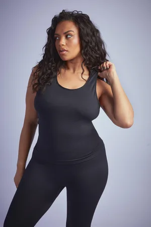 Boohoo Grande Taille,Top Dos Nageur Sans Coutures