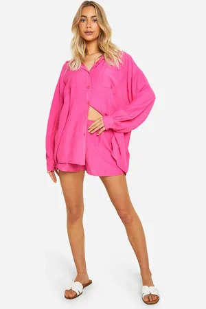 Boohoo Ensemble Plissé Avec Chemise Et Short