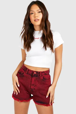 Boohoo Short Mom En Jean Délavé
