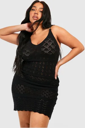 Boohoo Grande Taille,Robe Courte En Crochet