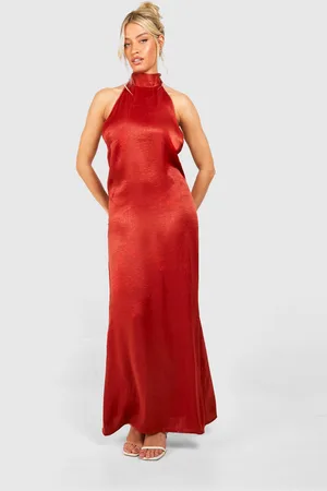 Boohoo Robe Nuisette Satinée À Dos Nu