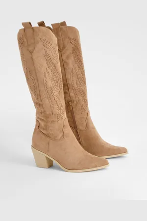 Boohoo Santiags Hautes Brodées