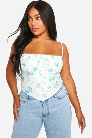 Boohoo Grande Taille,Corset Champêtre Fleuri