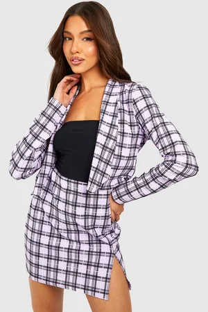Boohoo Mini,Jupe À Carreaux En Jersey