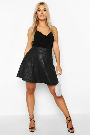 Boohoo Grande Taille,Jupe Effet Croco