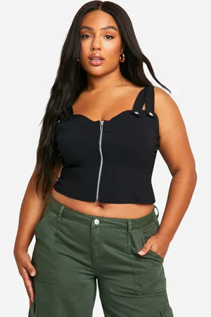 Boohoo Grande Taille,Corset Zippé À Bretelles