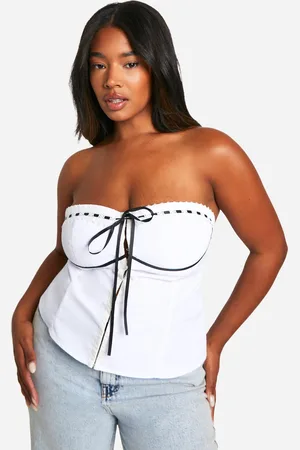 Boohoo Grande Taille,Corset En Dentelle À Coutures Contrastantes