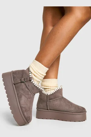 Boohoo Bottines Confort À Plateforme Et Coutures Apparentes