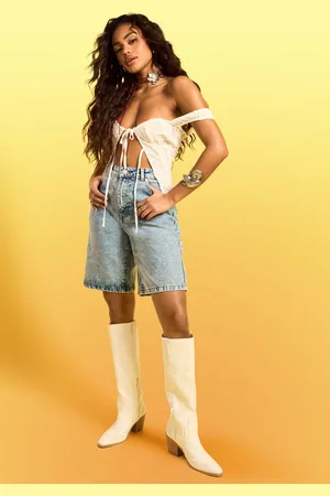 Boohoo Bermuda Basique En Jean
