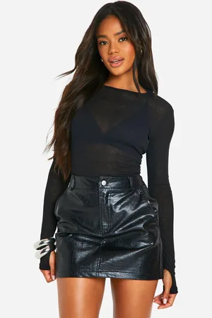 Boohoo Mini,Jupe Croco