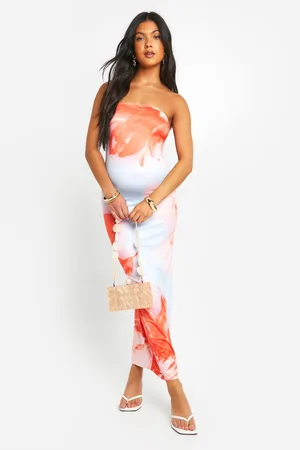 Boohoo Maternité,Robe De Grossesse Bustier Longue Fleurie