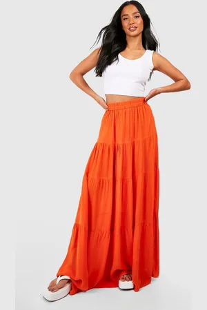 Boohoo "Petite",Jupe Longue À Volants Étagés