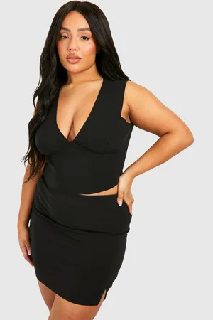 Boohoo Grande Taille,Corset À Décolleté Plongeant