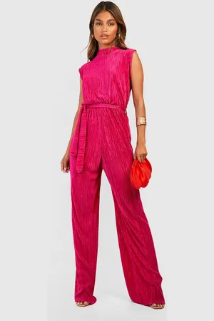 Boohoo Combinaison Large Plissée À Ceinture