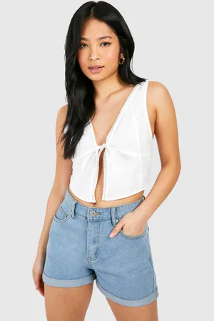 Boohoo "Petite",Short Taille Haute En Jean
