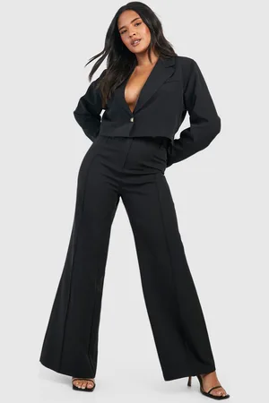 Boohoo Grande Taille,Pantalon Flare Ajusté