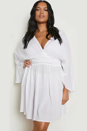 Boohoo Grande Taille,Tunique De Plage En Mousseline De Soie