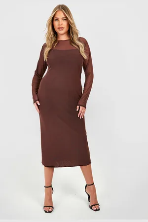 Boohoo Grande Taille,Robe Longue En Tulle Contrastant