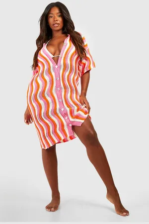 Boohoo Grande Taille,Robe Courte En Crochet