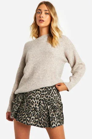 Boohoo Mini,Jupe Plissée À Imprimé Léopard