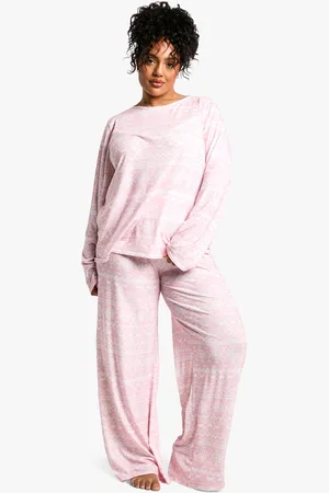 Boohoo Grande Taille,Ensemble De Pyjama À Motif Jacquard