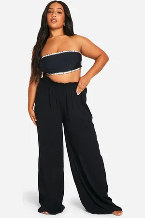 Boohoo Grande Taille,Pantalon De Plage Plissé