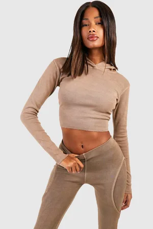 Boohoo Sweat À Capuche Court Délavé