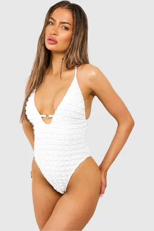 Boohoo Maillot De Bain Une Pièce À Volants Et Anneau