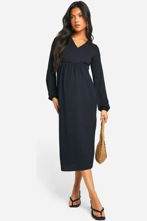 Boohoo Maternité,Top De Grossesse Texturé À Manches Longues