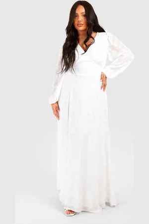 Boohoo Grande Taille,Robe Longue Fleurie À Motif Jacquard