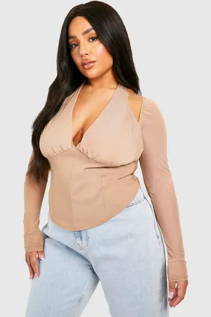 Boohoo Grande Taille,Corset En Mesh Et Short