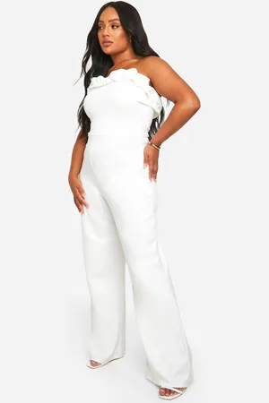 Boohoo Grande Taille,Combinaison Large À Volants