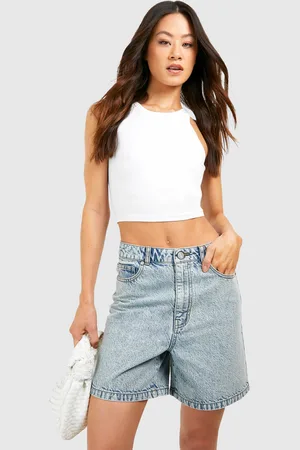Boohoo "Tall",Bermuda Délavé En Jean