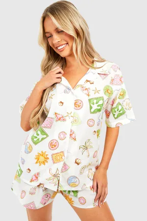 Boohoo Chemise En Coton À Manches Courtes Et Motif Marin