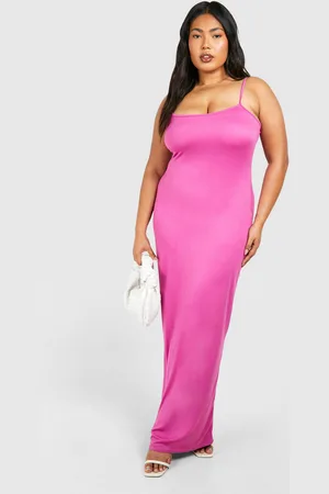 Boohoo Grande Taille,Robe Longue À Col Rond