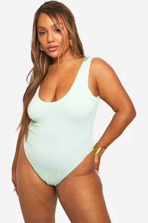 Boohoo Grande Taille,Maillot De Bain Une Pièce Plissé