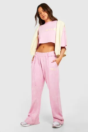 Boohoo Jogging Droit Délavé À Slogan